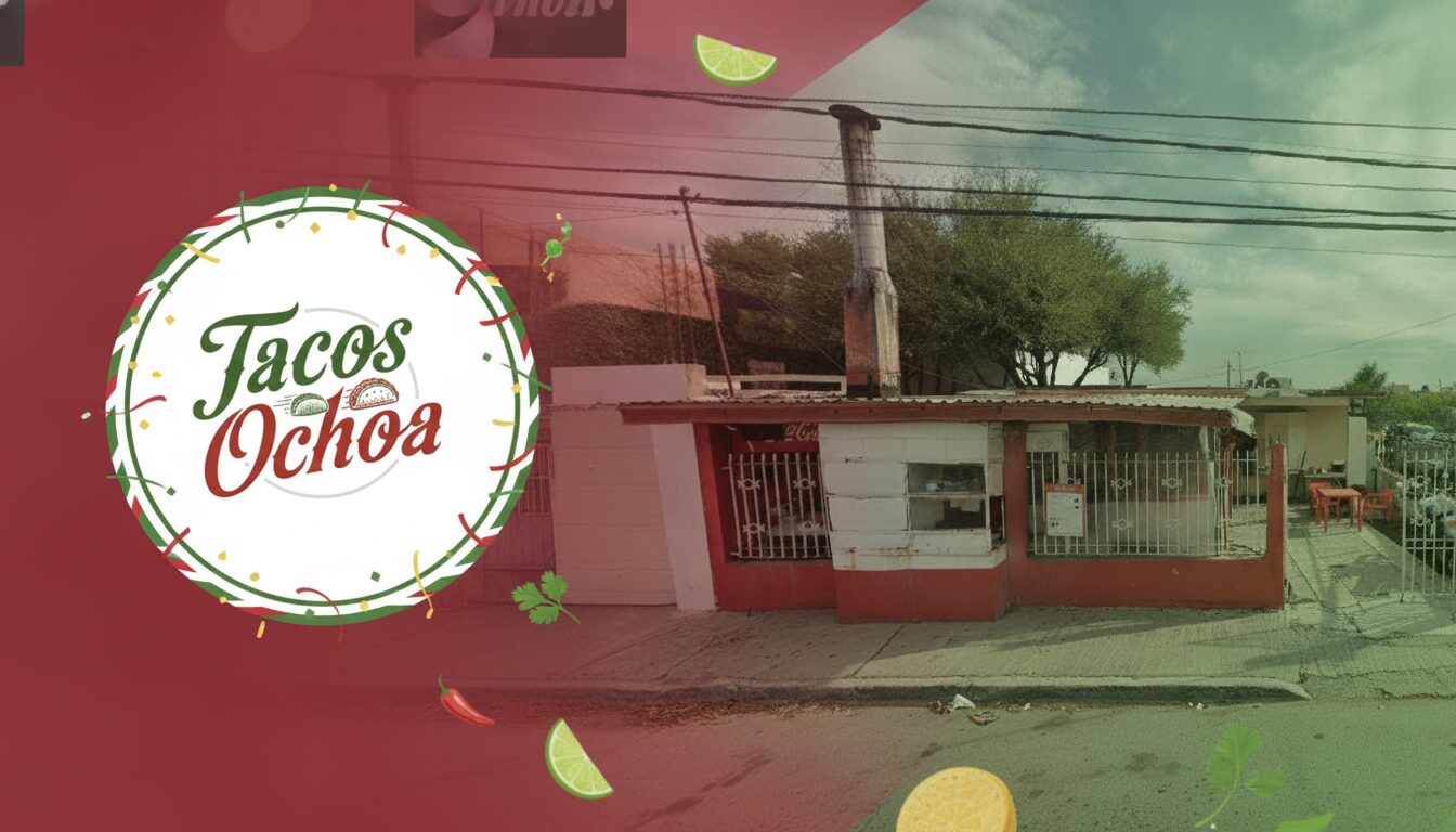 Fachada de Tacos Ochoa, taquería tradicional en Nuevo Laredo